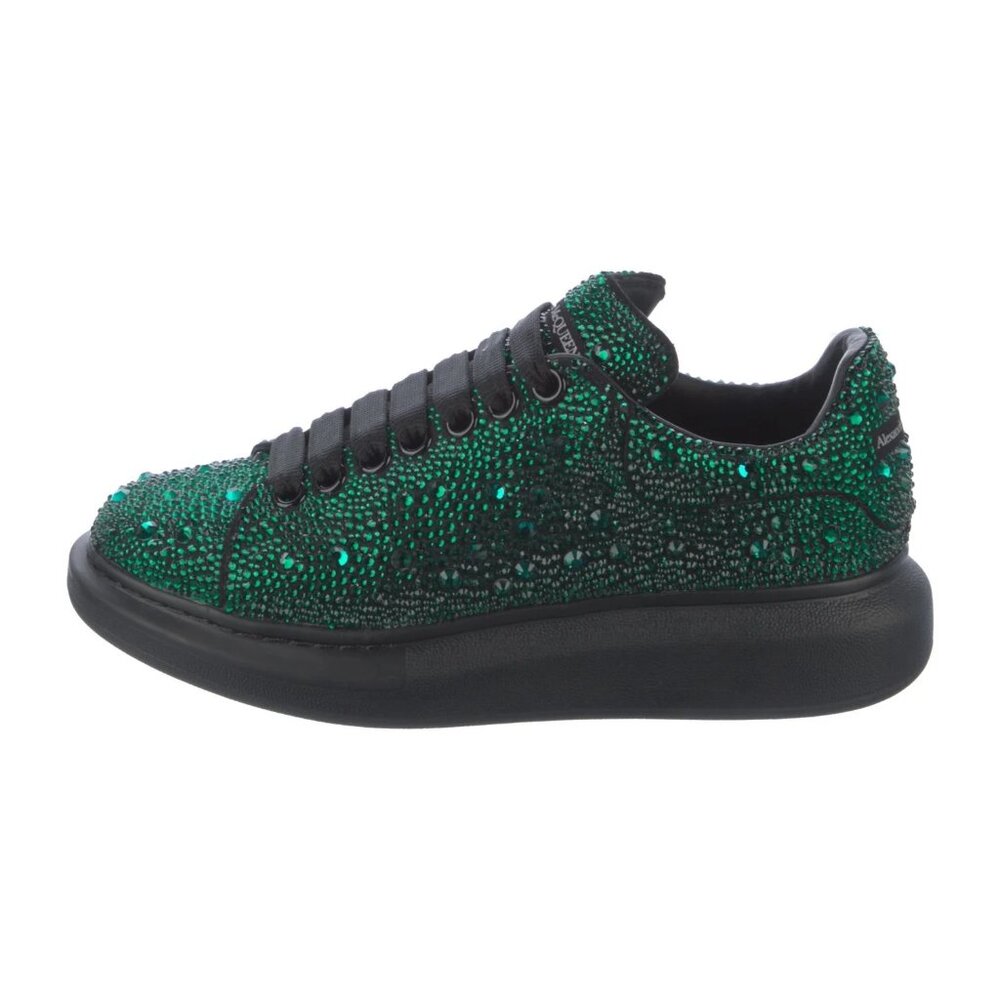 Alexander McQueen Green Crystal Low Top Sneakers